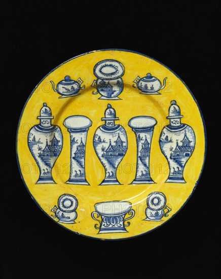 Plate, by Daniel Marot. Delft, The Netherlands, mid-18th century