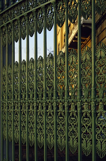 Railings at the front of Apsley House. London, England