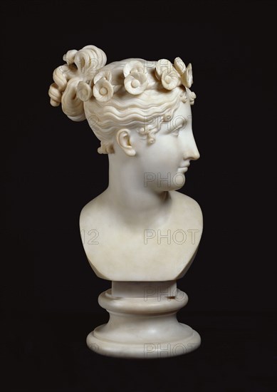 Head of a dancer, by Canova. Italy, 18th-19th century