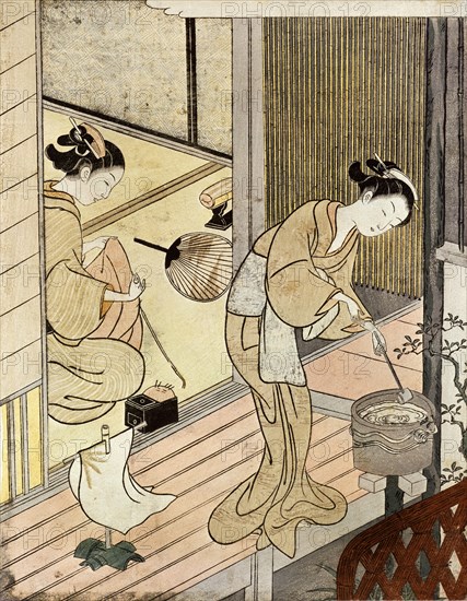 The Returning Sails of the Towel Rack from Zakishi, by Suzuki HaruNbo. Japan, late 18th century