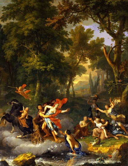 The Rape of Proserpina, by Jan Van Huysum. Amsterdam, The Netherlands, 17th-18th century