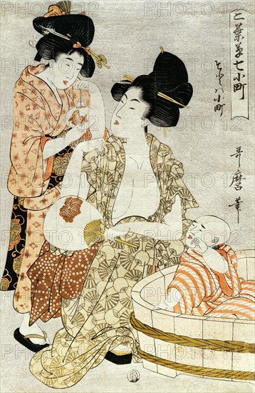 Representation of Sotoba Komachi, by Kitagawa Utamaro. Japan, 18th-19th century