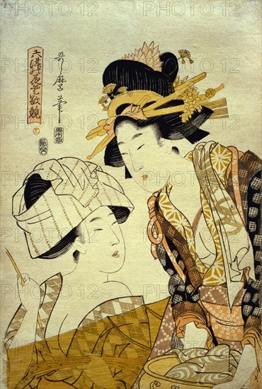 Washing Clothes, by Kitagawa Utamaro II. Japan, 19th century