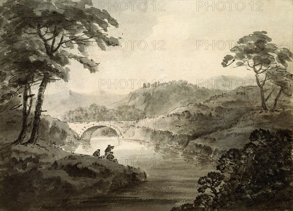 Landscape, by William Gilpin. England, 18th-19th century