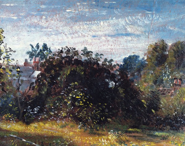 Constable, Etude de ciel et d'arbres à Hampstead