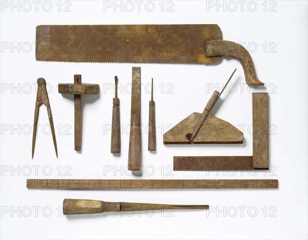 Set of carpenter's tools. Hoshiarpur, Punjab, India, late 19th century