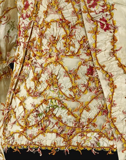 Gown and Stomacher, detail. England, mid-18th century