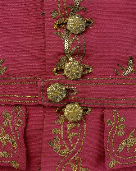 Lady's waistcoat, detail. England, late 18th century