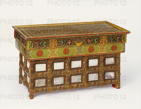 Folding table, by Laforr Mogul. Srinagar, Kashmir, India, late 19th century