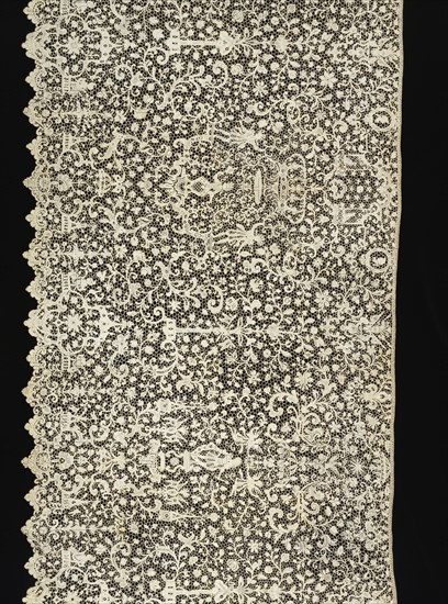 Furnishing flounce. France, late 17th century