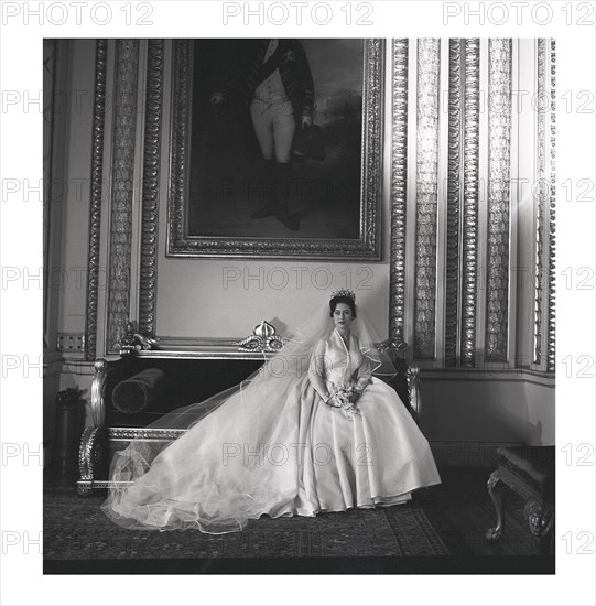 Portrait de la princesse Margaret du Royaume-Uni le jour de son mariage