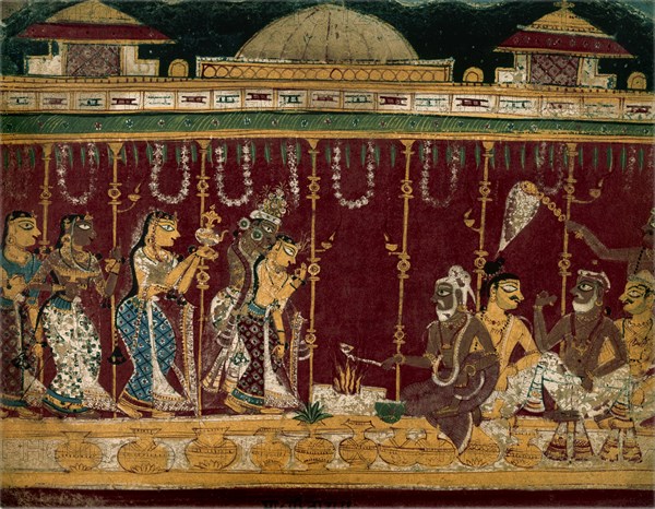 Marriage of Krishna's Parents. India, 1525