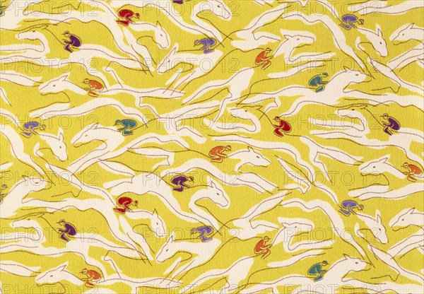 Dress fabric, by Jockeys Calico Printers Association. England, mid-20th century