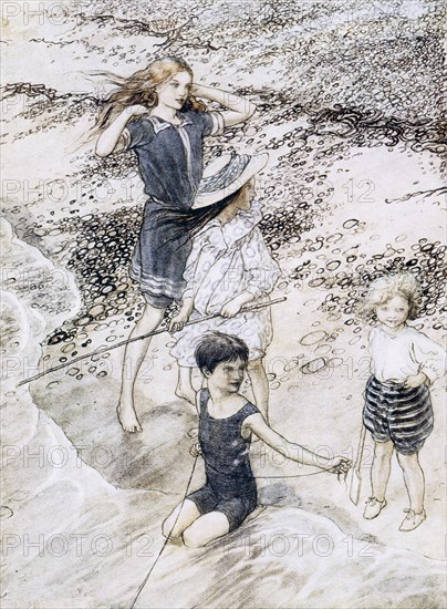 Rackham, A la plage