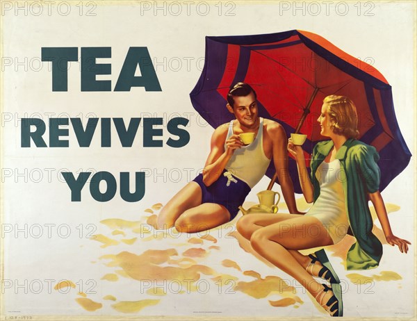Affiche publicitaire anglaise "Tea revives you"