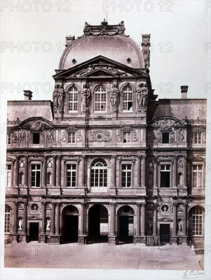 Baldus, Paris, Louvre, Pavillon de l'Horloge