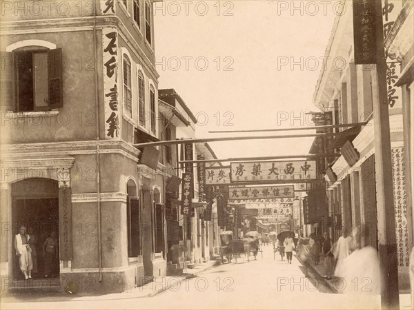 Rue animée à Shanghaï (Chine)