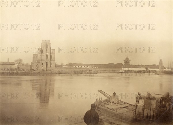 View of Tien Tsin cathedral (China)