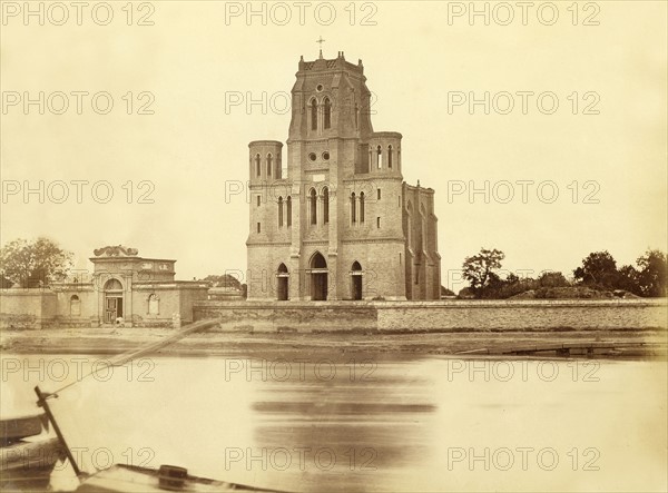 View of Tien Tsin cathedral (China)