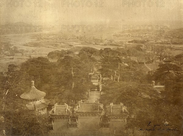 View of Peking and the Crystal Cloud Temple (China)