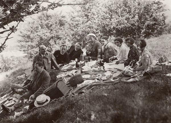 Pique-nique familial à la campagne