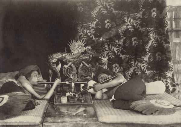 Chine, fumeurs d'opium