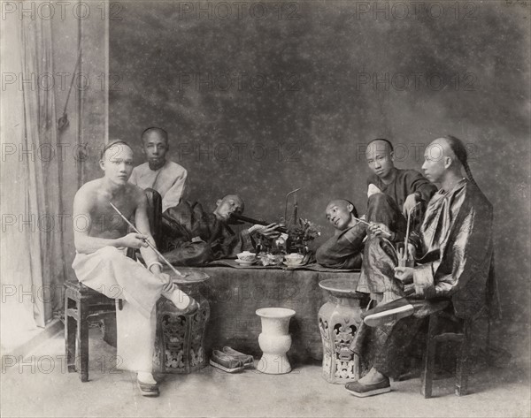 Chine, fumeurs d'opium