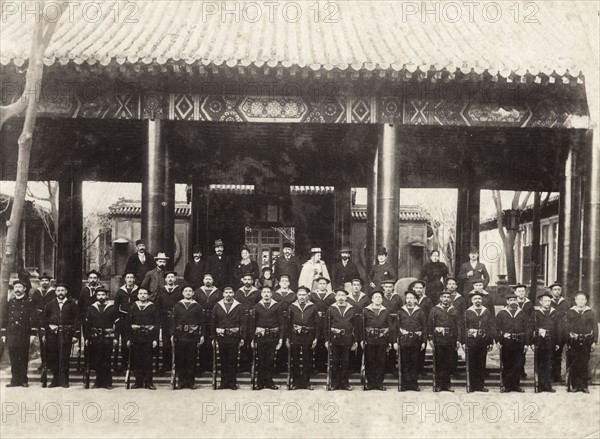 Chine, groupe de fusiliers marins