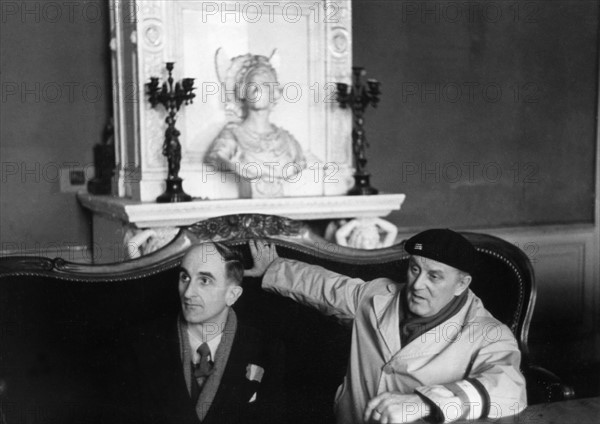 Members of the F.F.I. at the Hotel de Ville (Townhall) of Paris, during the Liberation (August 1944)