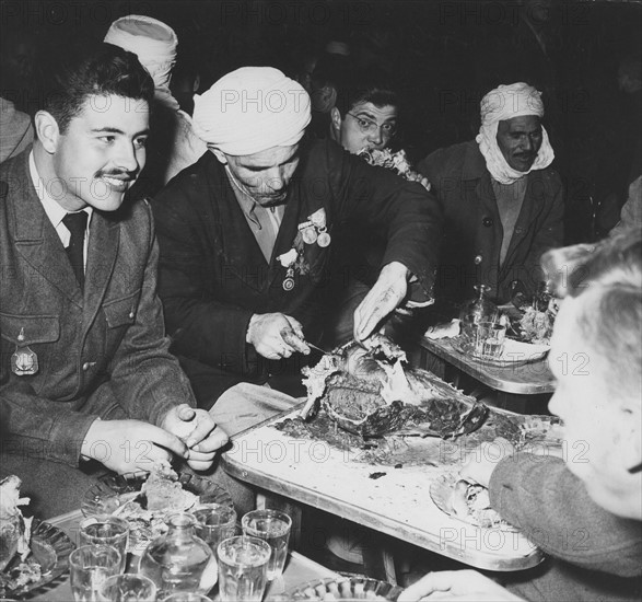 French conscripts and Muslims guards during the War in Algeria