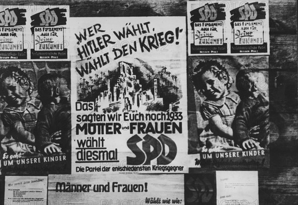 German election poster in the French occupation zone (1946)