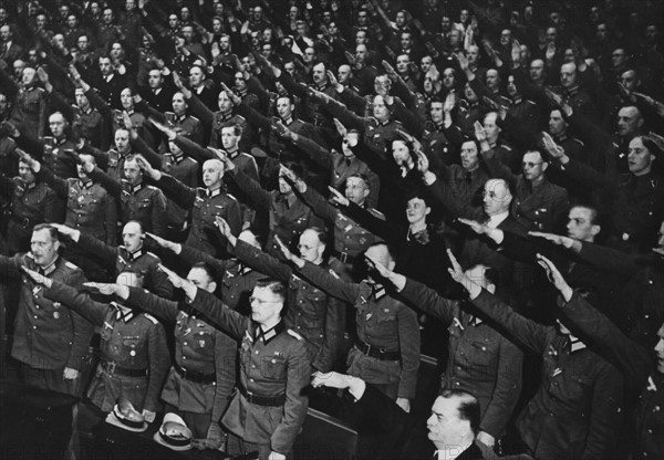 Gathering of Nazi partisans during a Reich Party Rally(1935)