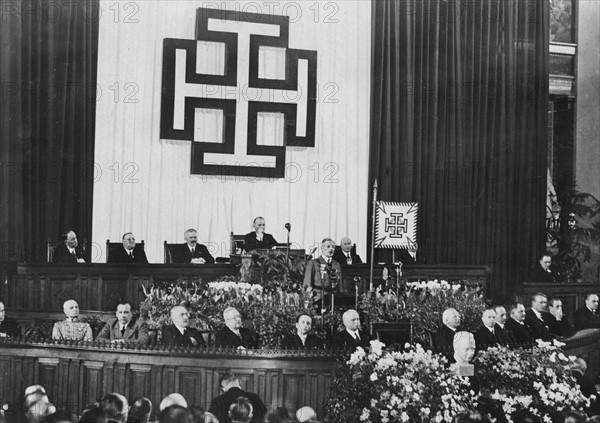 Chancellor Schuschnigg's speech during a Nazi Party Rally (1938)
