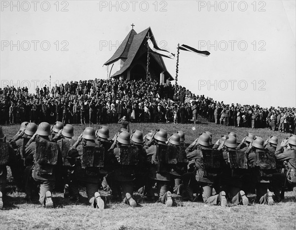 Country mass at Brucker Camp, Austria