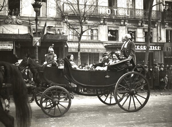 Napoleon III and the empress, in Paris