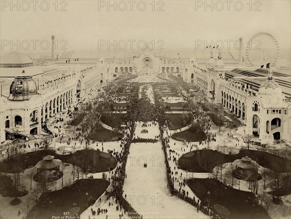 Paris. Exposition Universelle de 1900. Cortège officiel le jour de l'inauguration.