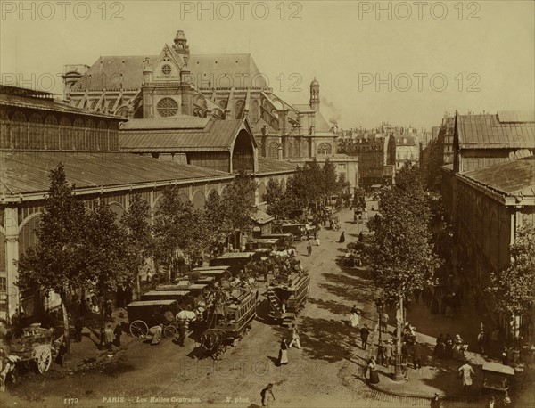 Paris. The Halles and the Pavillon Baltard.