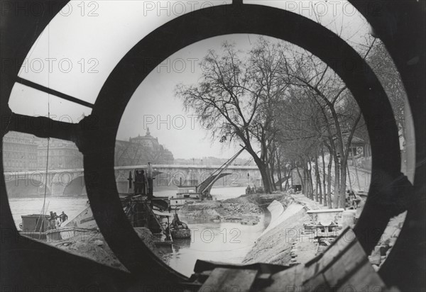 Travaux d'élargissement du lit de la Seine