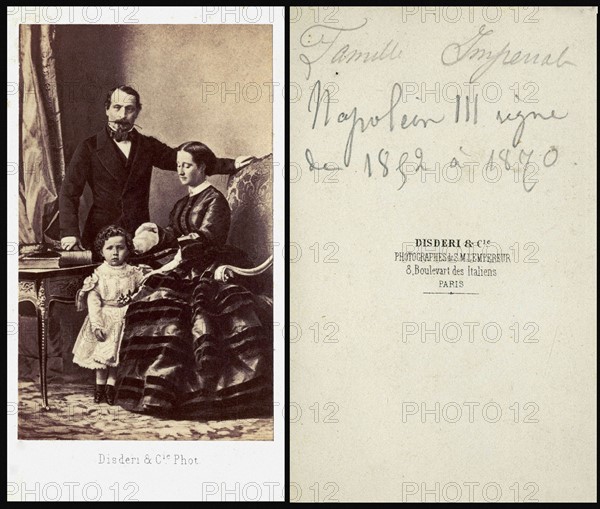 Napoléon III, Eugénie et leur fils Louis Napoléon Bonaparte