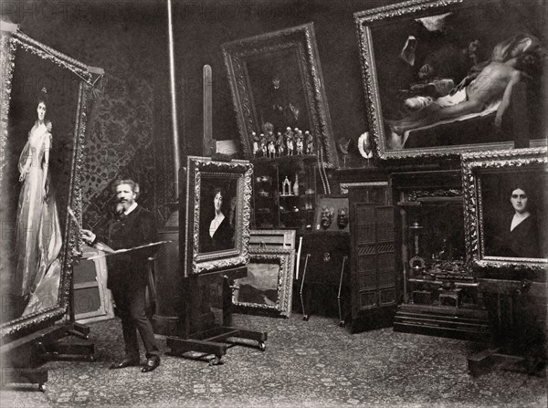 Carolus-Duran in his studio