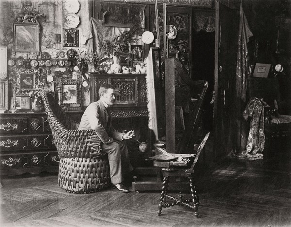 Walter Gay in his studio