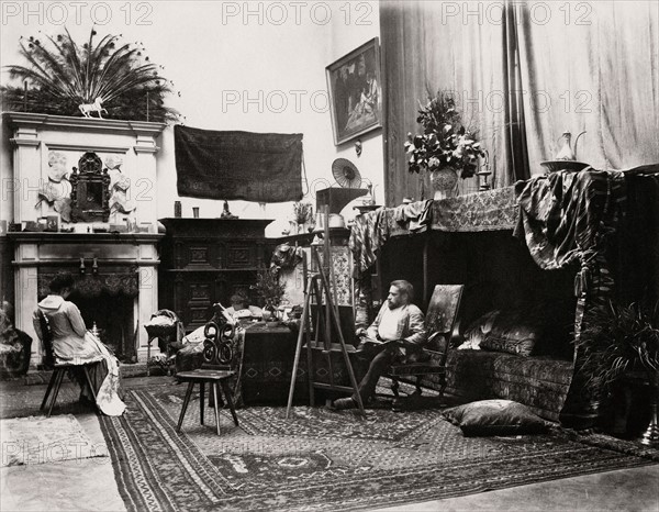 Jules-Arsène Garnier dans son atelier