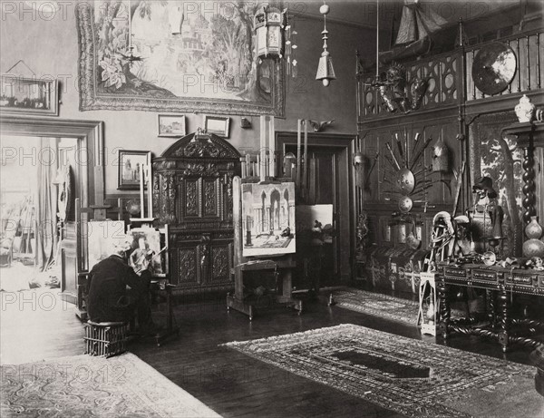 Jean-Léon Gérôme in his studio