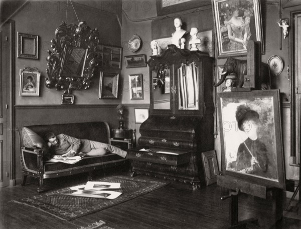 Henri Gervex in his studio