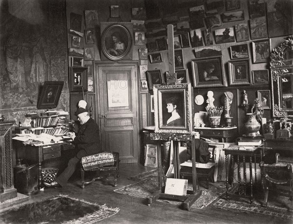 Jean-Jacques Henner dans son atelier