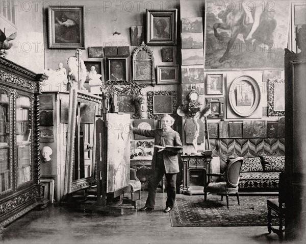 Félix-Henri Giacomotti in his studio