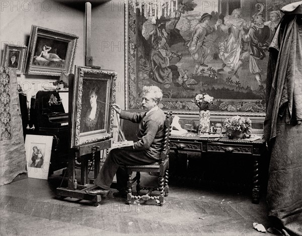 Auguste Laguillermie in his studio