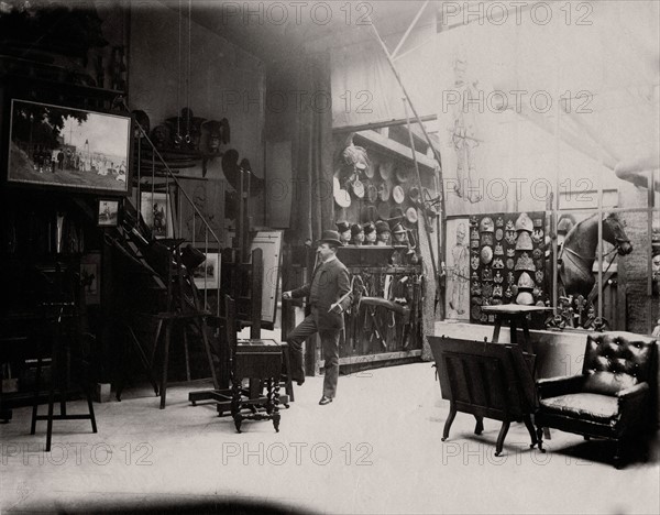Edouard Detaille in his studio