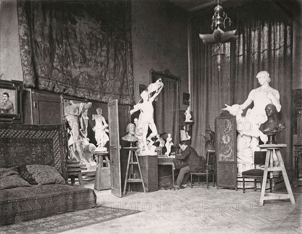 Auguste-André Lançon in his studio