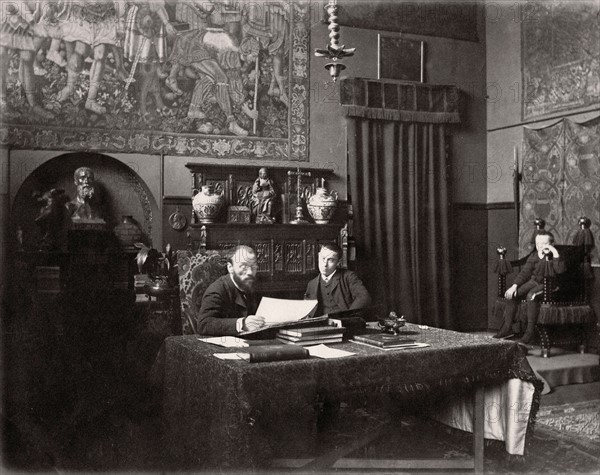 Jean-Paul Laurens in his studio